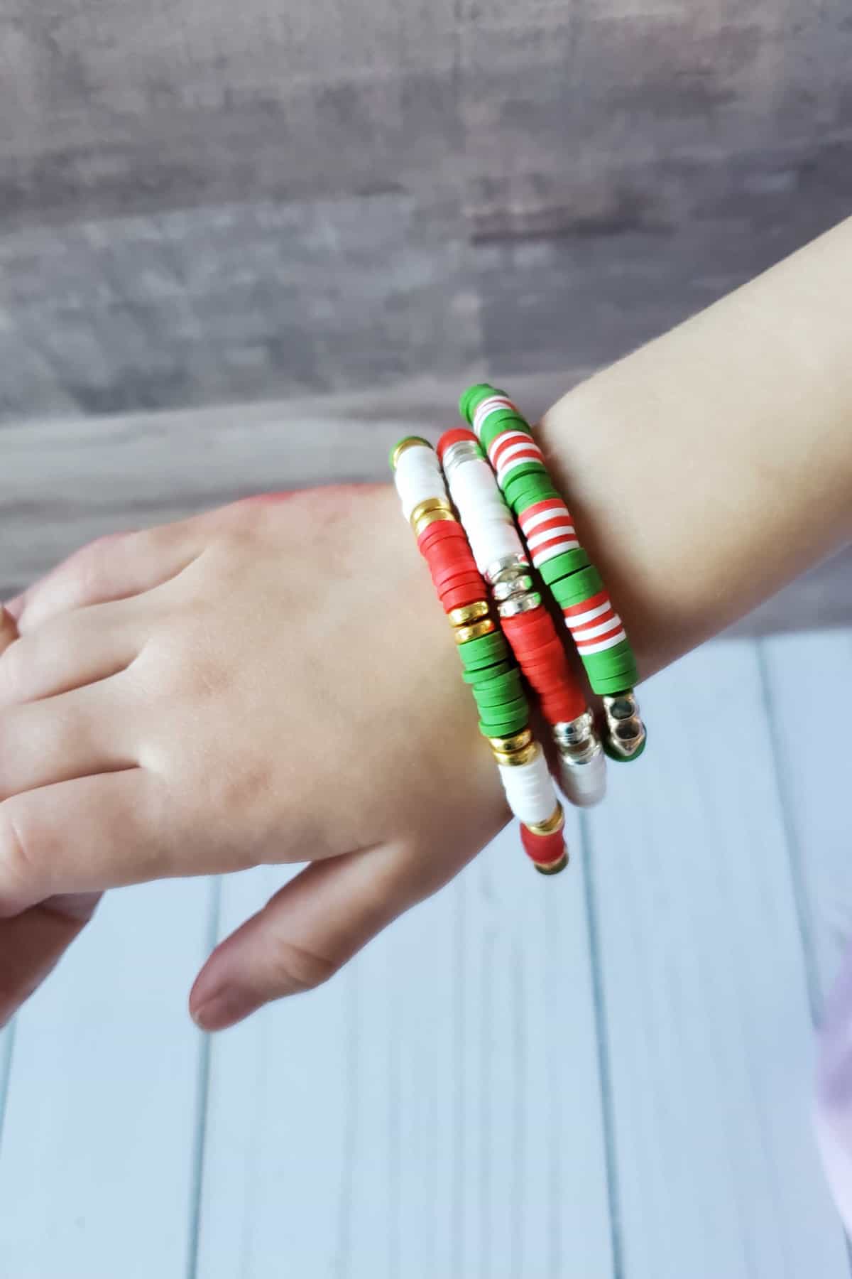 DIY Christmas Clay Bracelets Design Dazzle