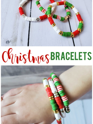 christmas clay bracelets title