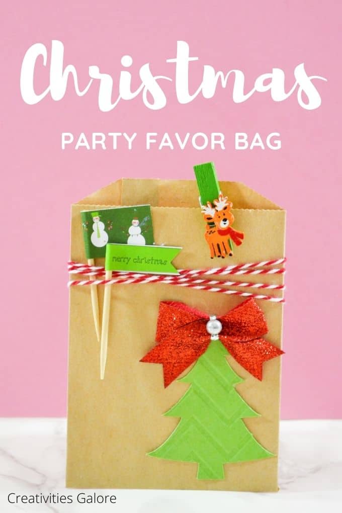 Christmas party favor bag