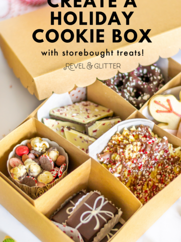 How to create a holiday cookie box with store-bought treats!