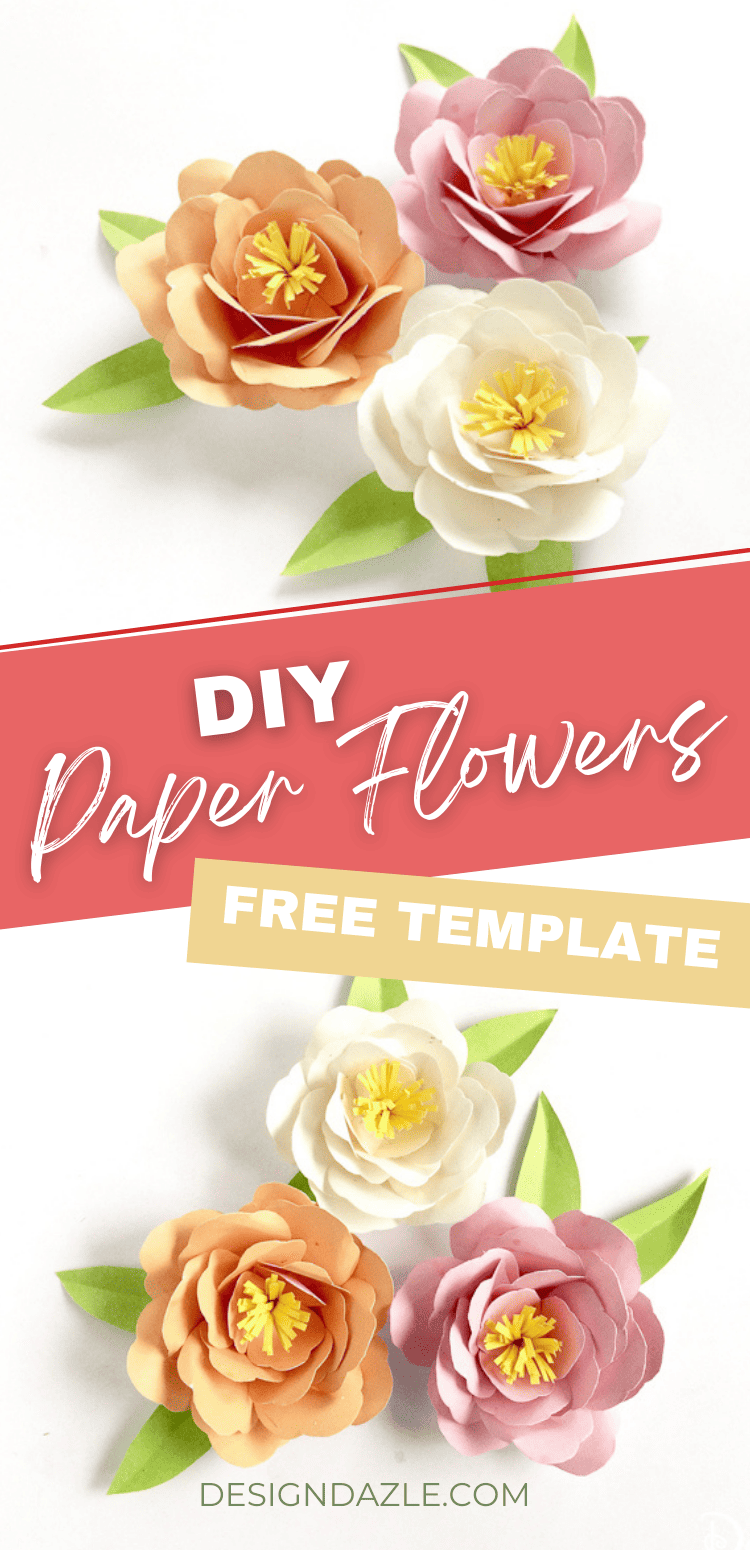 DIY Paper Peonies- Free Template - Design Dazzle