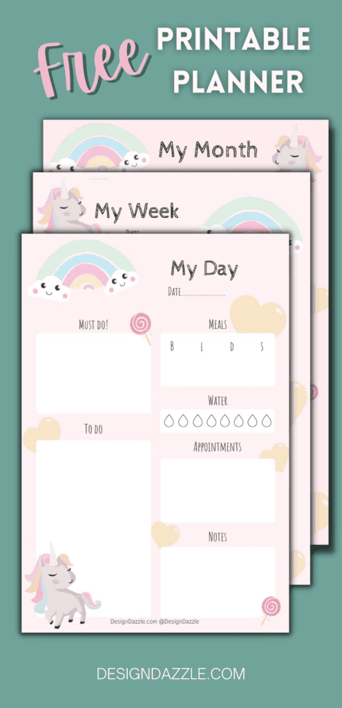 Unicorn Planner Pinterest