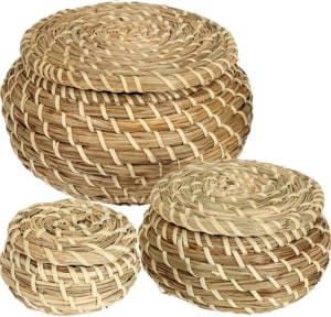 wicker b askets with lid