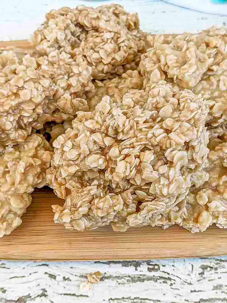 No Bake Peanut Butter Banana Cookies