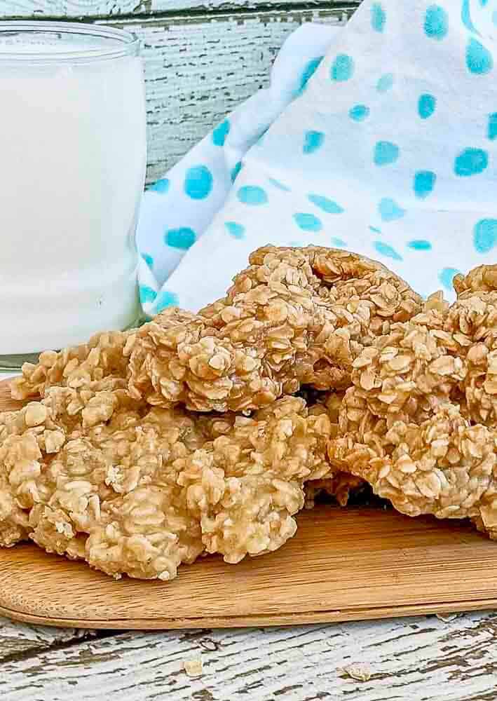 No Bake Peanut Butter Banana Cookies