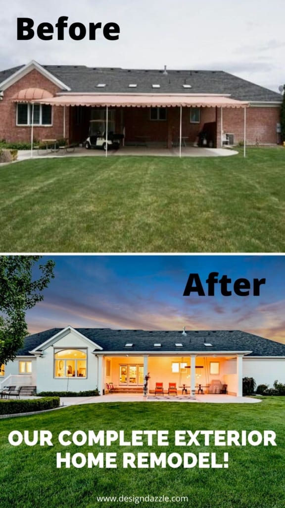 Our Complete Exterior Home Remodel! - Design Dazzle