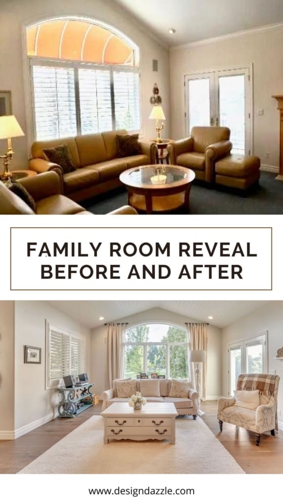 This family room got a complete overhaul! Read on for the one thing I did that was COMPLETELY FREE and only took about 30 minutes. #decoratingideas #roomdecorideas #decoratingideas forthehome