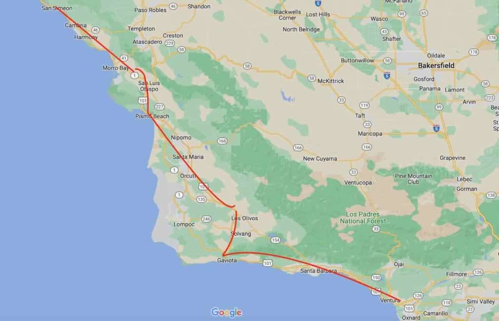 map of so cal