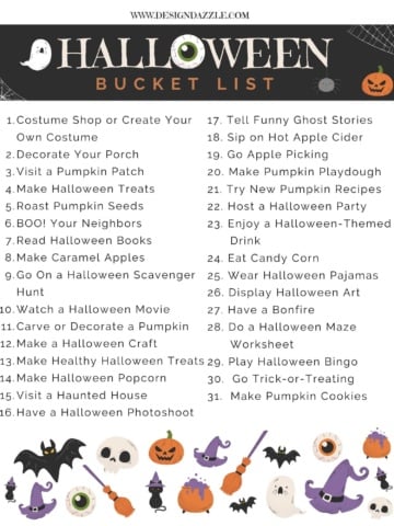 31 Days of Halloween Bucket List