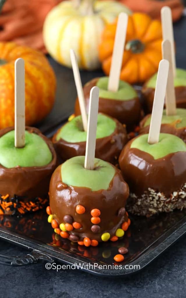 candy dipped Caramel Apples 