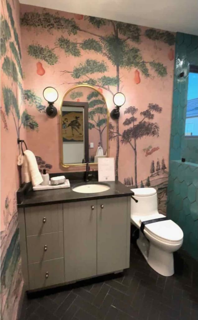 Narnia Inspired Secret Room colorful bathroom