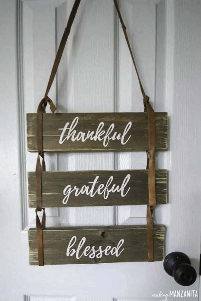 fall leather and wood signs