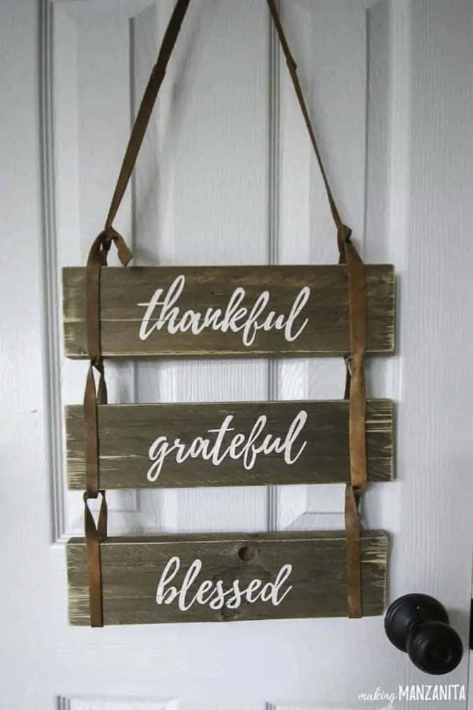 fall leather and wood signs