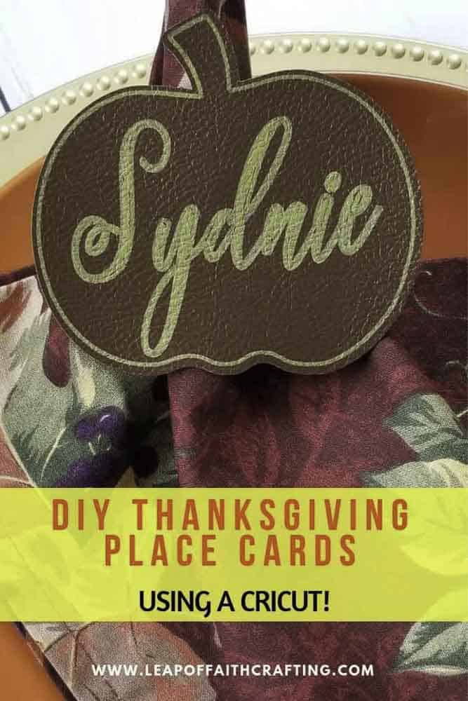 Cricut fall place cards