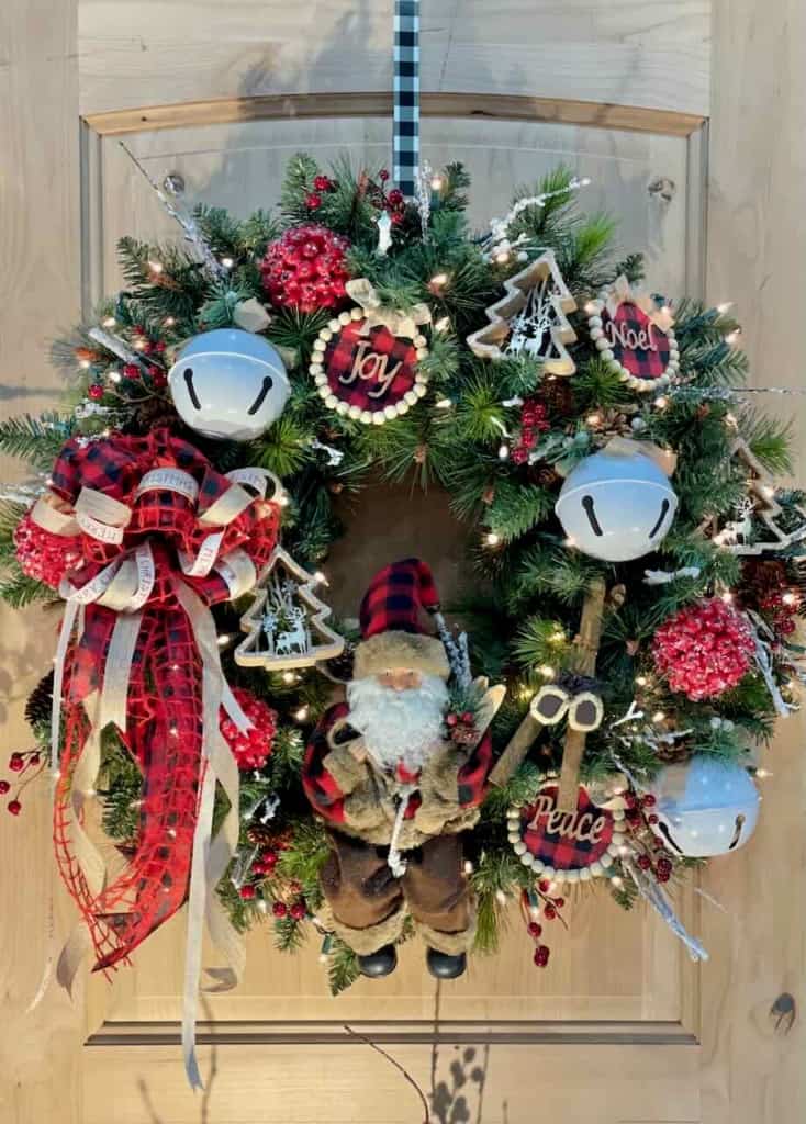 Santa's Ski Lodge Wreath
