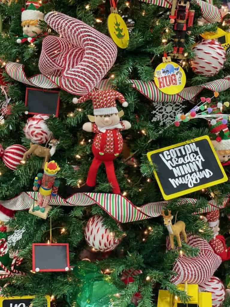 Buddy the Elf Themed Quotes Christmas Tree and Decor