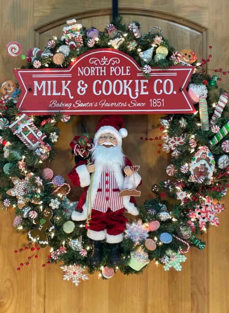 Santa's Milk and Cookies Wreath