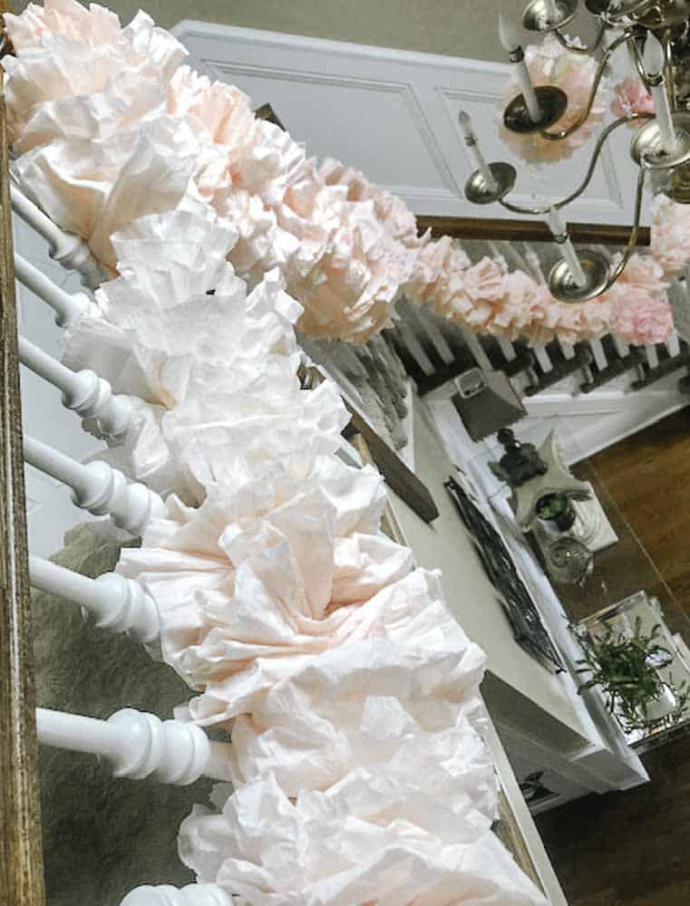 DIY Papertowel Flower Garland 2