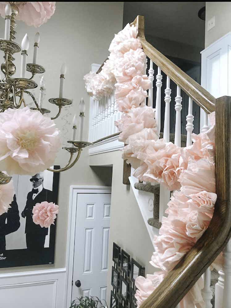 DIY Papertowel Flower Garland 3