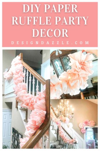 DIY Paper Ruffle Party Decor made with paper towels!