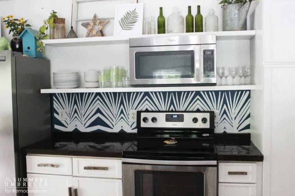 Back splash stencil