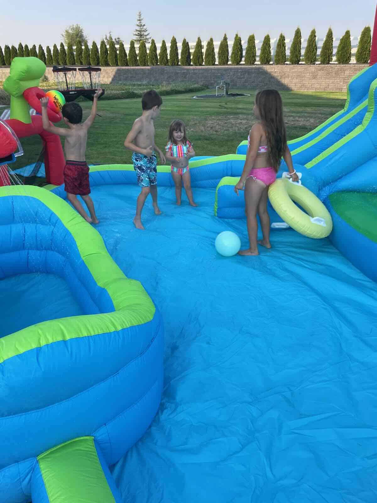 inflatable water slide fun