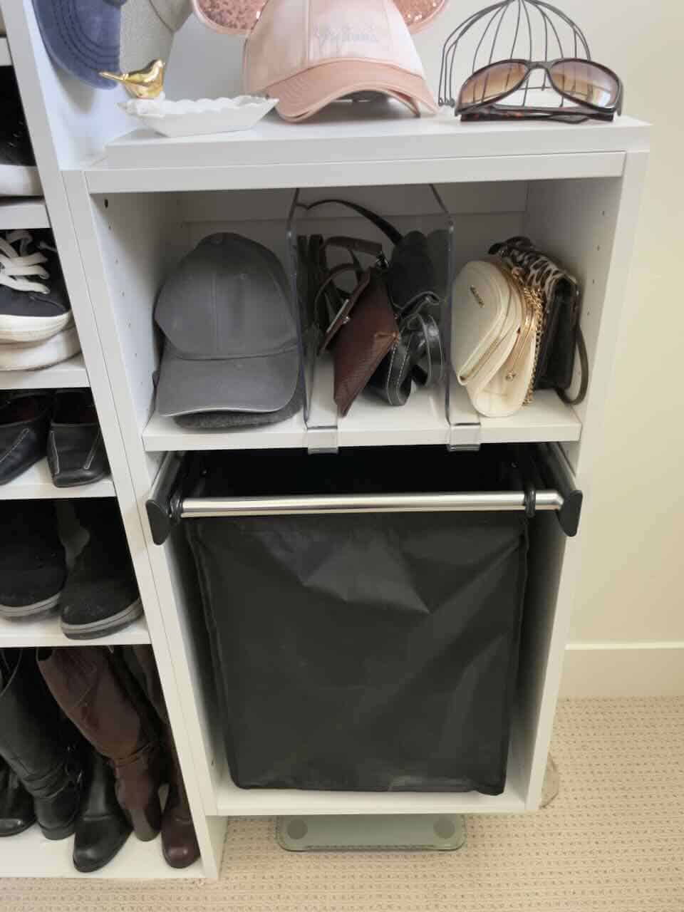 Repurposed Entertainment Center to Shoe Storage Cabinet - Design Dazzle