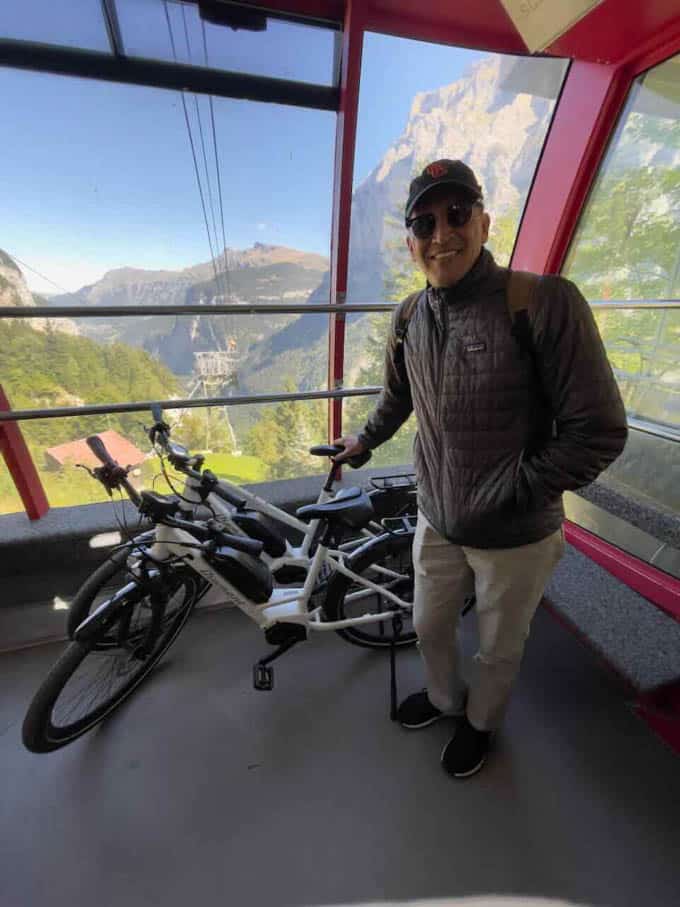 Lauterbrunnen ebike ride to Murren