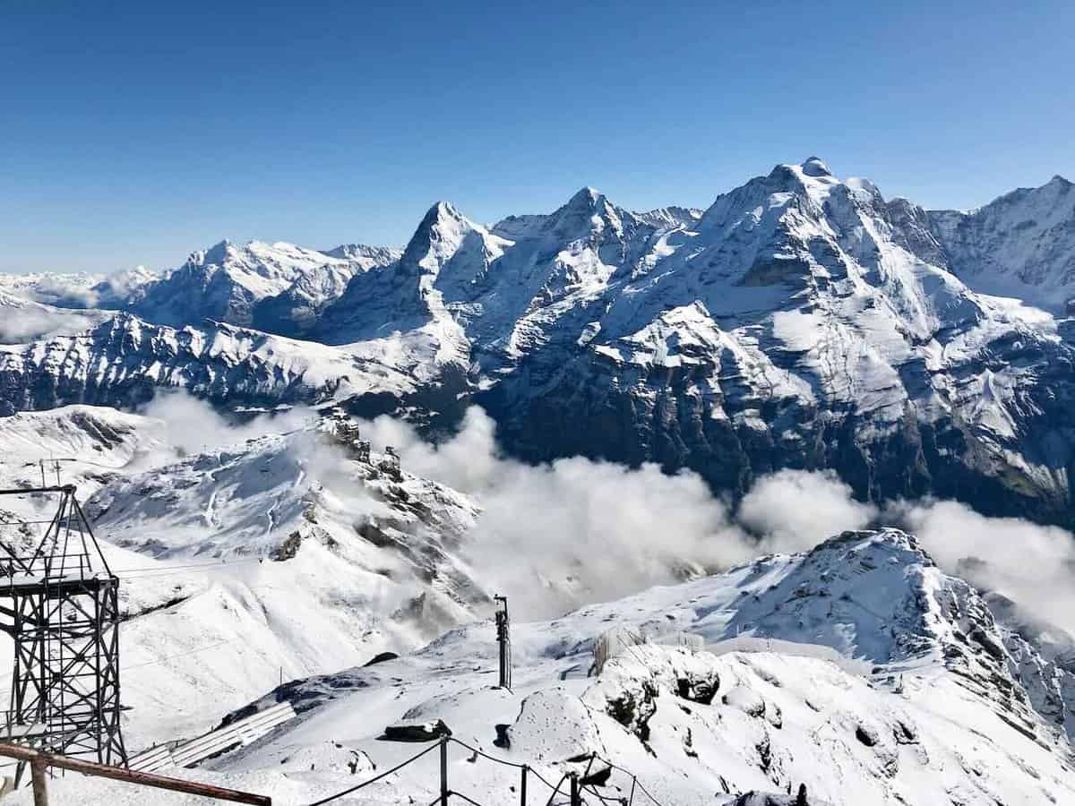 Views at Schilthorn. Day trip from Lucerne