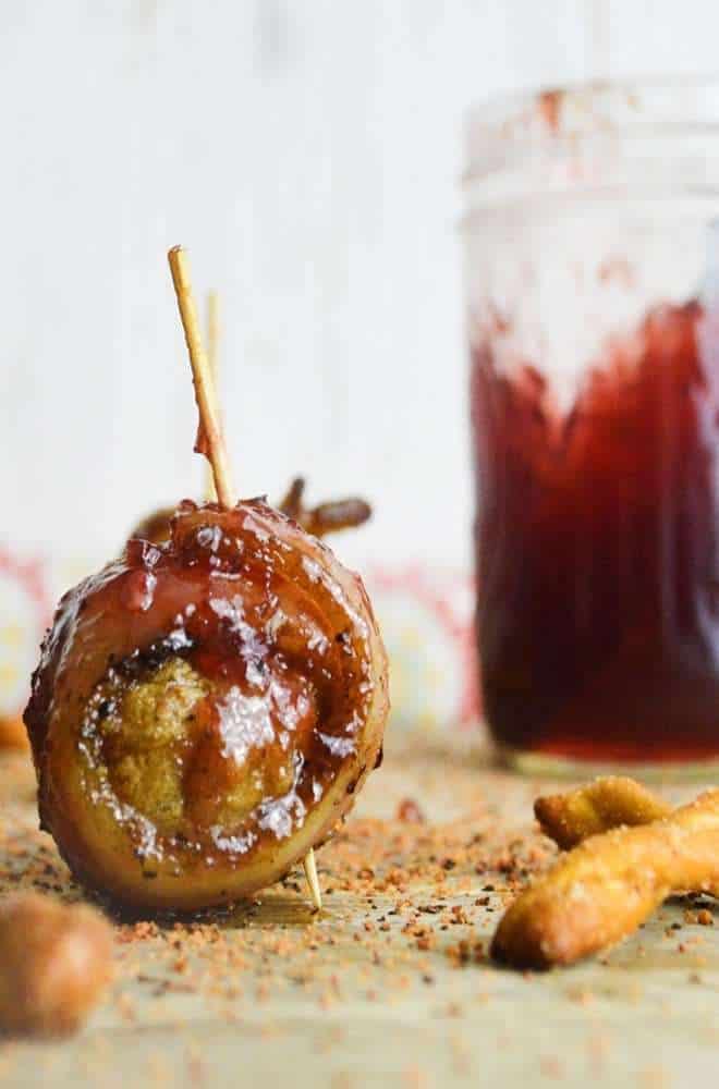 Hot Pepper Jelly Smoked Meatballs