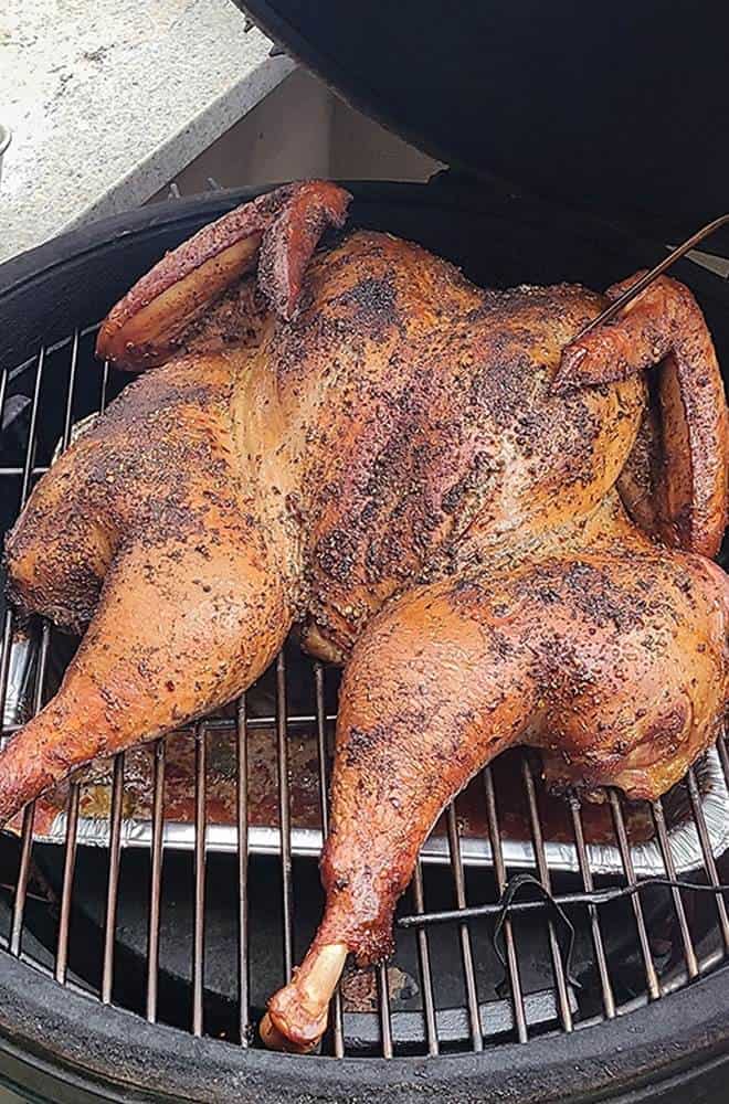 Rubbed & Smoked Fowl (Smoked Turkey On The Grill)