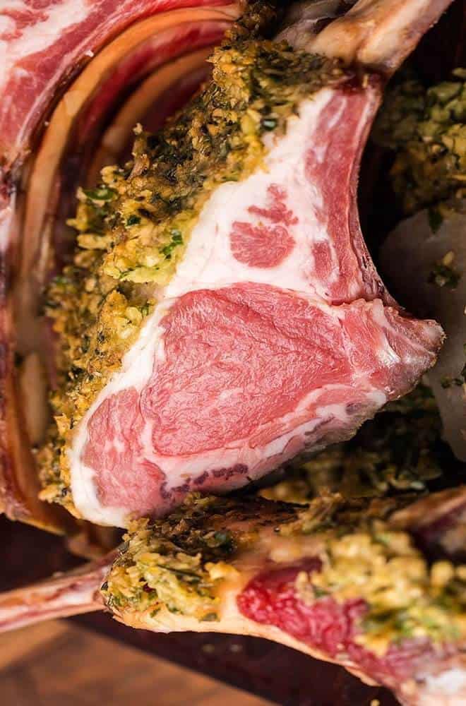Smoked Rack Of Lamb With Herb Paste
