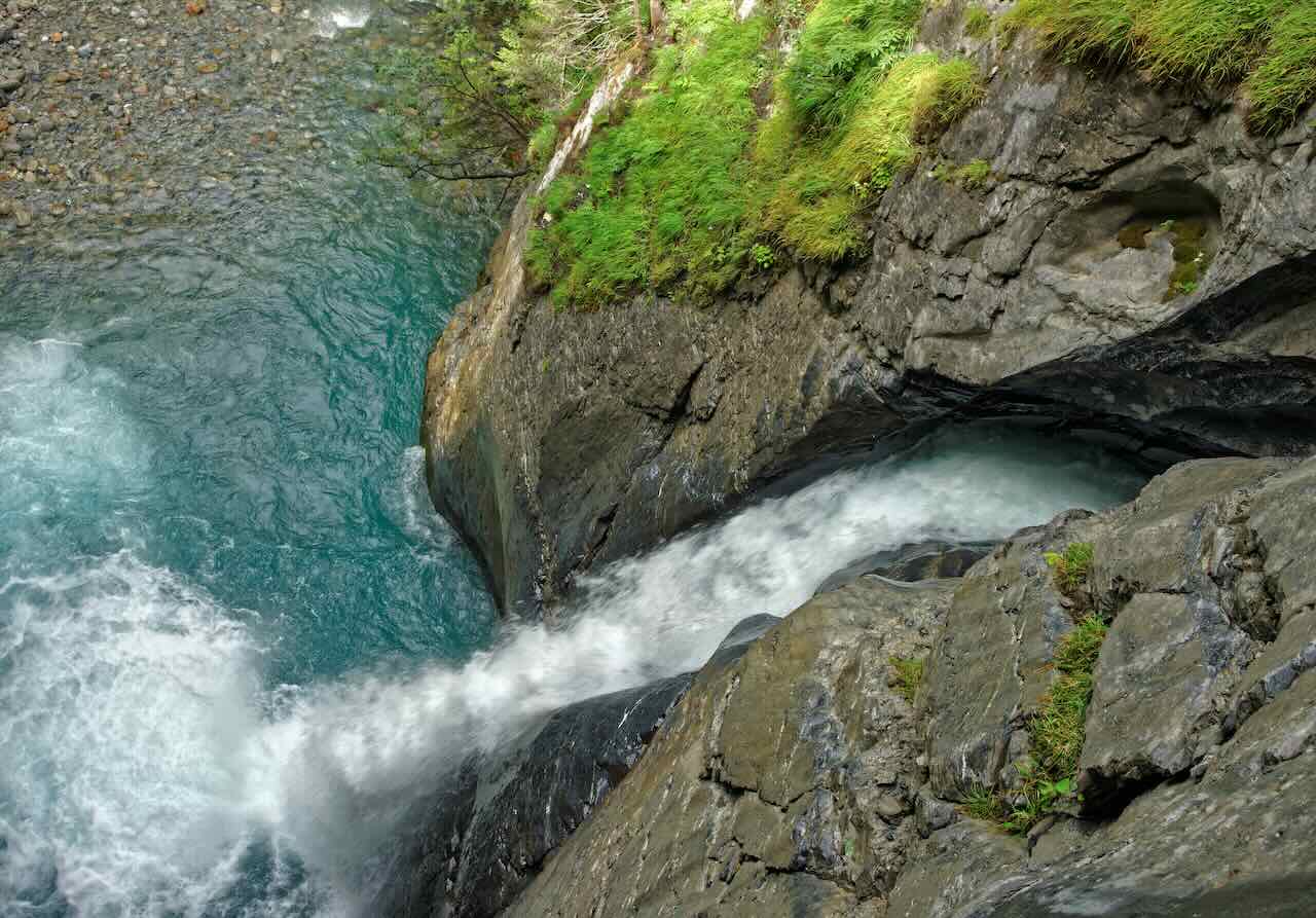 Trummelbach falls in Lauterbrunnen