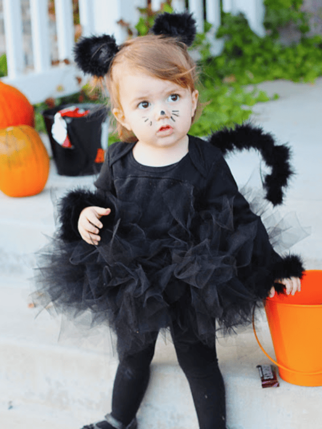 black cat toddler halloween costume