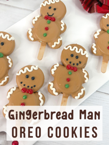 Gingerbread man cookie pops