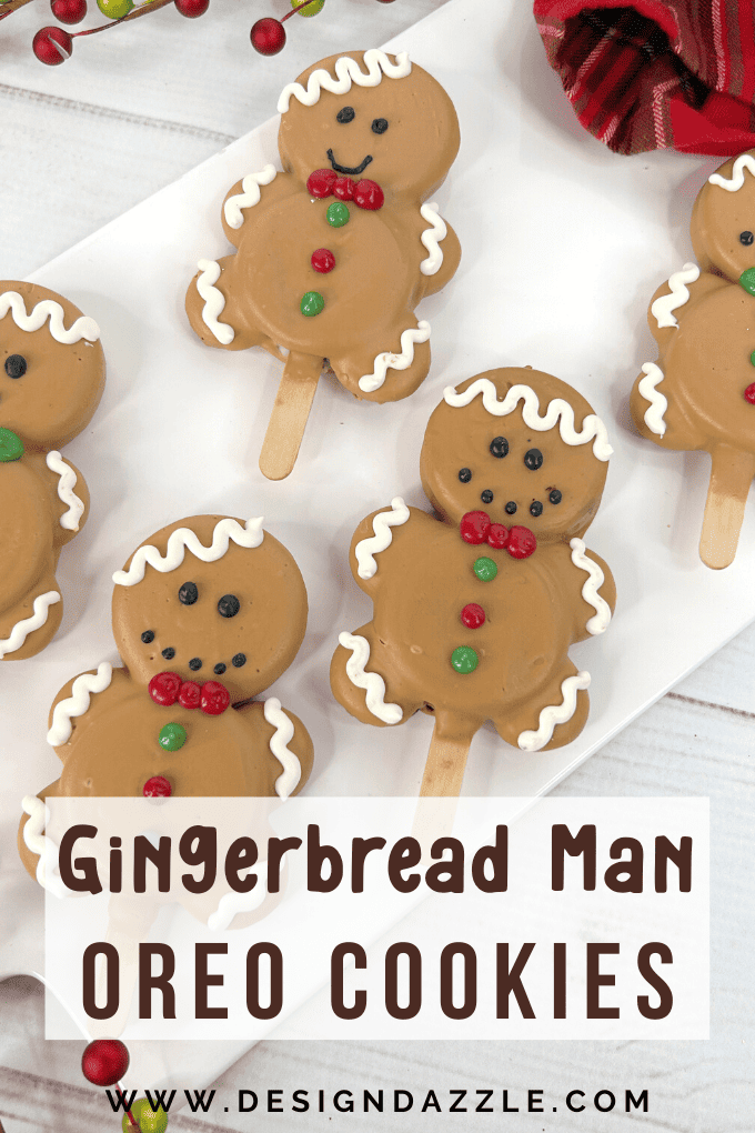 Gingerbread man cookie pops