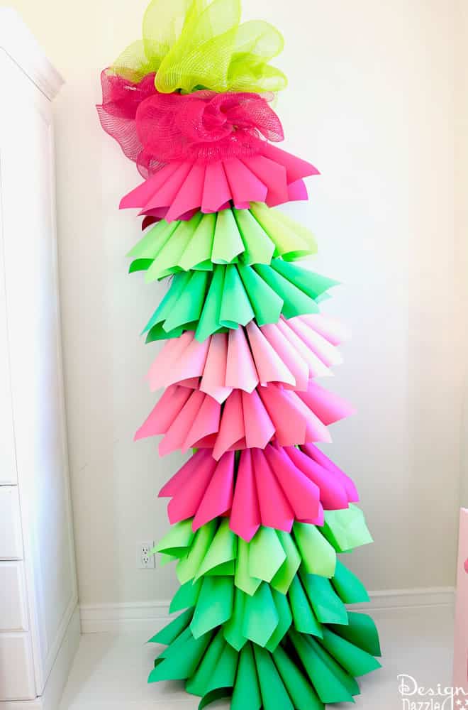 Grinch Inspired Paper Cone Tree