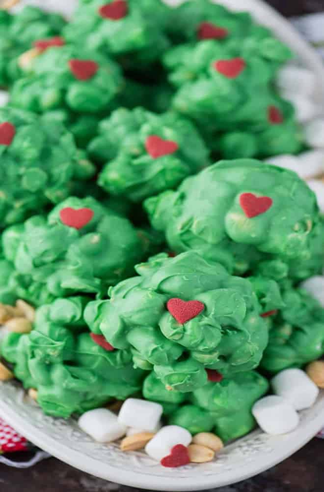 Grinch Peanut Marshmallow Clusters