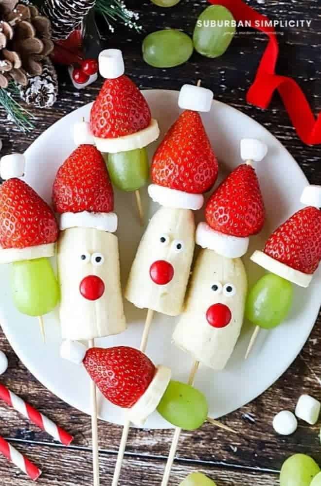 Easy Christmas Fruit Kabobs