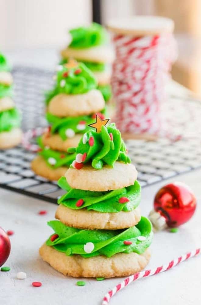 Keto Christmas Tree Cookies