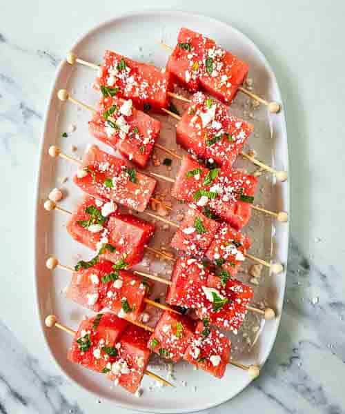 Watermelon Feta Skewers