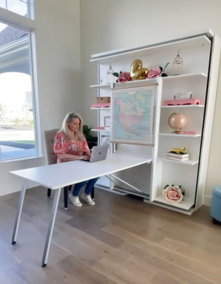 Murphy Bed Bookcase with Desk - Design Dazzle