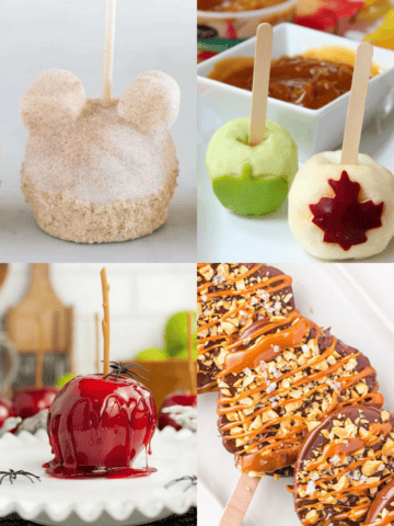 Chocolate and caramel dipped apples