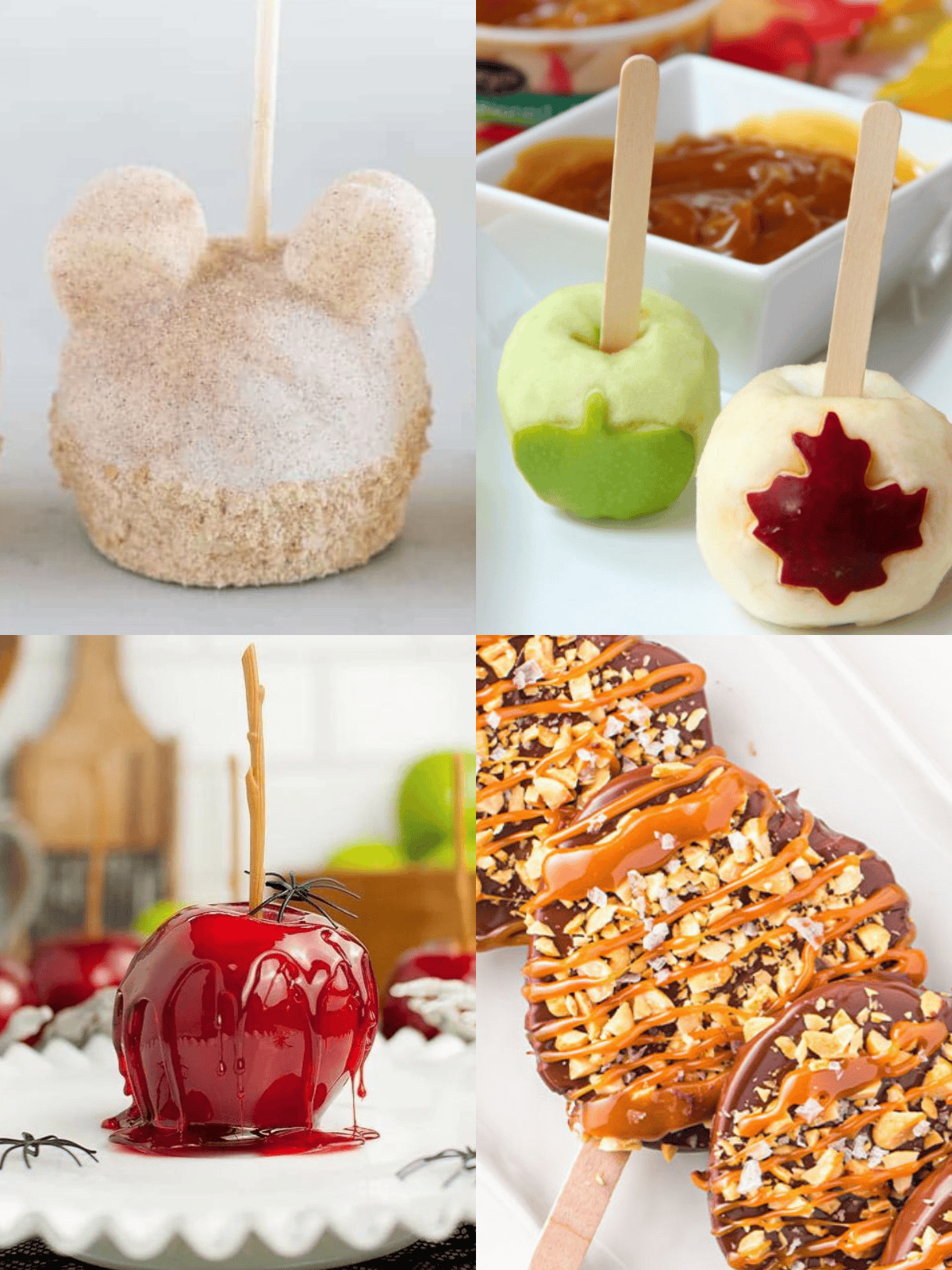 Chocolate and caramel dipped apples