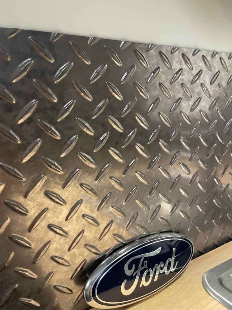 Diamond Plate Man Cave Bathroom