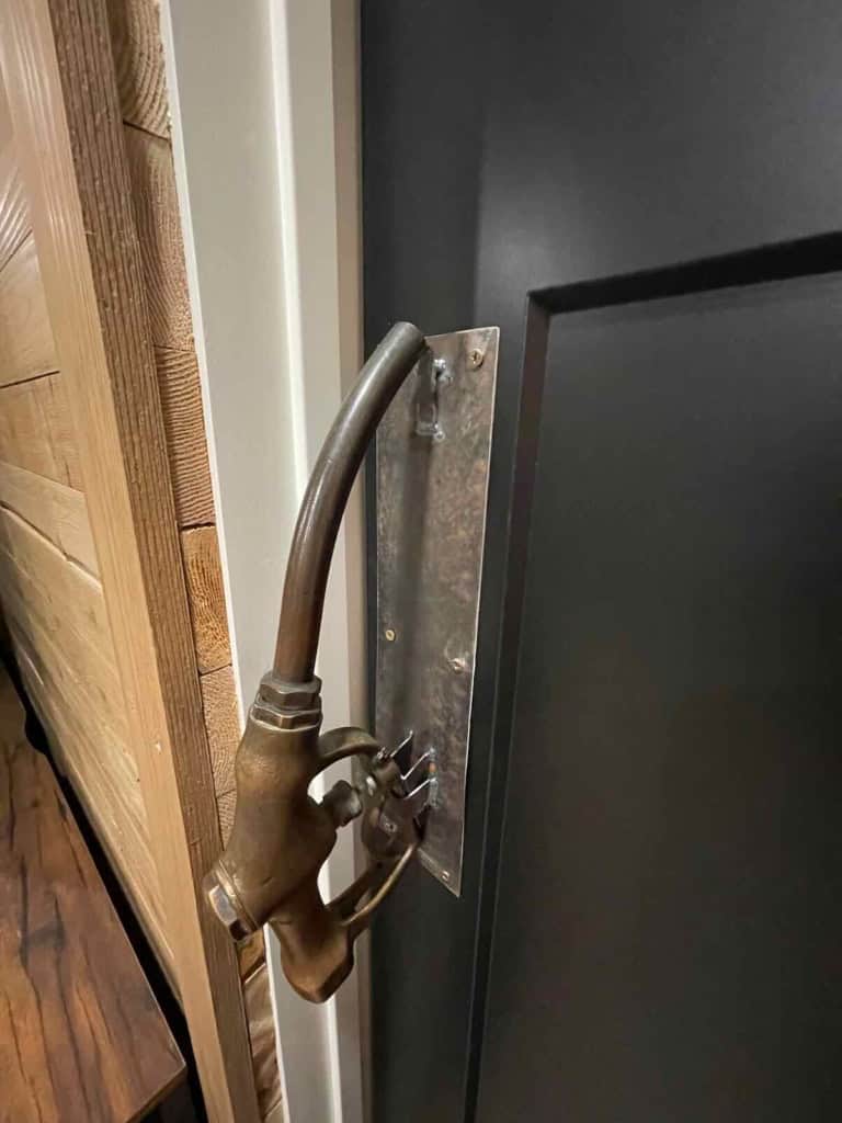 Gas Pump Door Handle Man Cave Bathroom