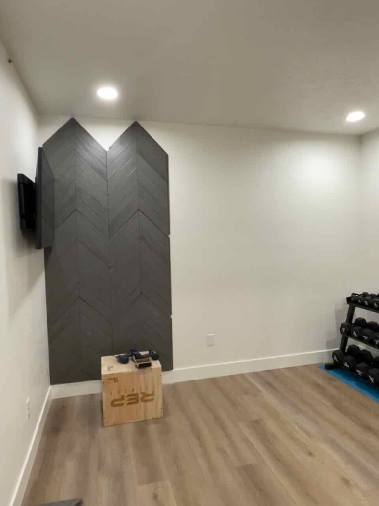 Home Gym Accent Wall installation