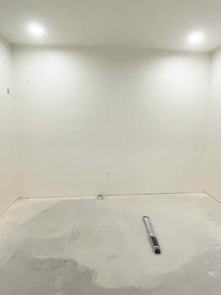 Plain white wall gym
